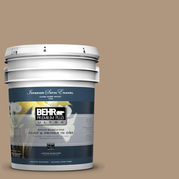 BEHR Premium Plus Ultra Home Decorators Collection 5-gal. #HDC-WR14-3 Roasted Hazelnut Satin Enamel Interior Paint - DISCONTINUED