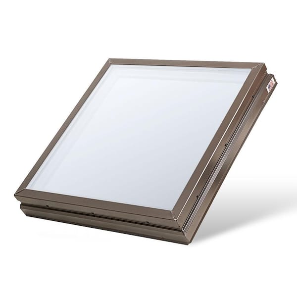 22 1/4 in x 22 1/4 in. Fixed Curb Mount Vinyl Skylight with Dual Pane Tempered HP Low-E Over Clear Tempered Glass