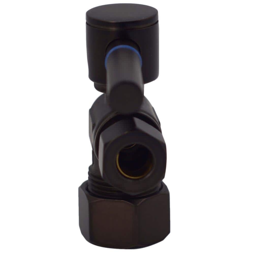Matte Black 5/8" x 3/8" Angle Stop Valve with Lever Handle
