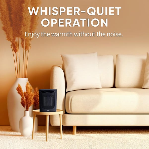 Evo 1500-Watt 11 in. Oscillating Ceramic Electric Heater with