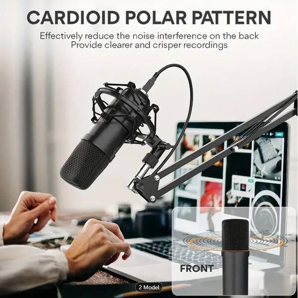 Etokfoks USB Microphone Kit with Advanced Chipset for Streaming,  Podcasting, Studio Recording & Gaming in Black (1-Pack) MLPH004LT019 - The  Home Depot