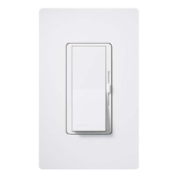 Lutron Diva Dimmer Switch for Incandescent and Halogen Bulbs, 600-Watt/Single Pole or 3-Way, Snow (DVSC-603P-SW)