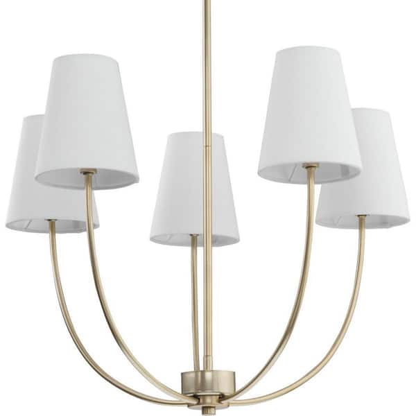 Progress Lighting Avec 26.125 in. 5-Light Champagne Bronze Contemporary Chandelier