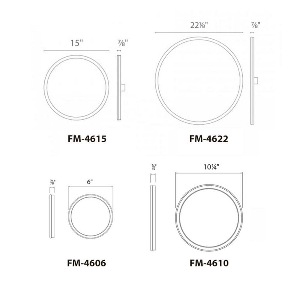 Geos 15" Super Slim White LED Flush Mount for Indoor/Outdoor