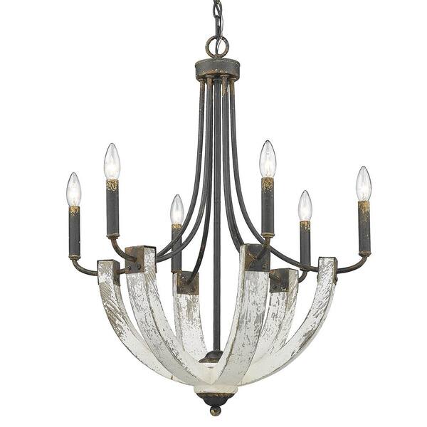 black iron chandelier home depot