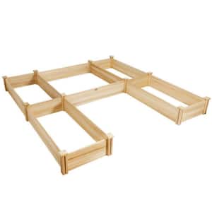 8 ft. x 7.7 ft. x 11 in. U-Shaped Wooden Garden Raised Bed