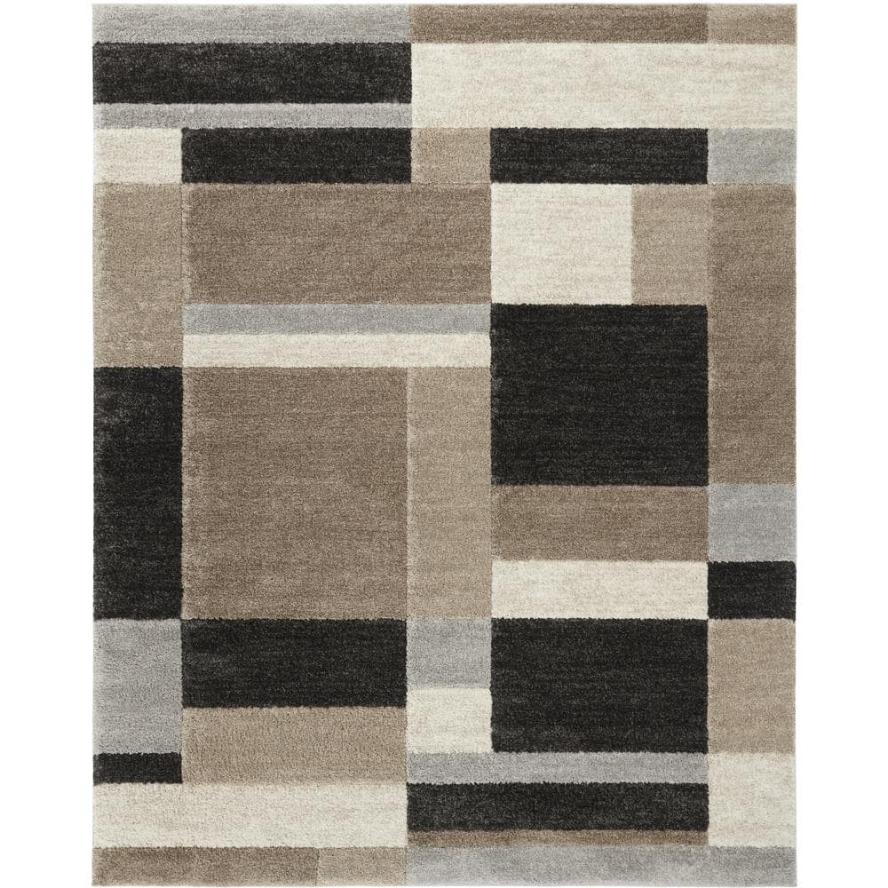 Munich Geometric Beige/Brown Area Rug Andover Mills Rug Size: Rectangle 7'8 x 10'4