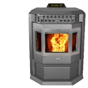 HP22 2,800 sq. ft. EPA Certified Pellet Stove with Auto Ignition and Stainless Steel Trim in Carbon Black