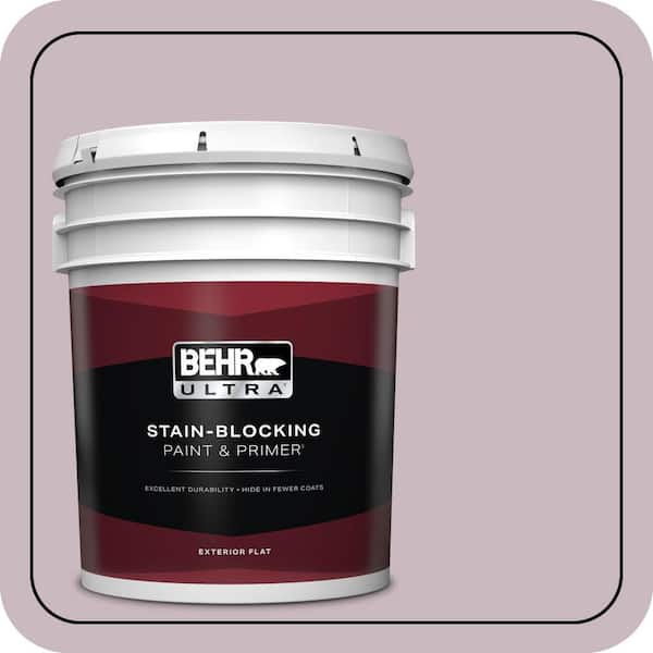 BEHR ULTRA 5 gal. #690E-3 Iris Pink Flat Exterior Paint & Primer