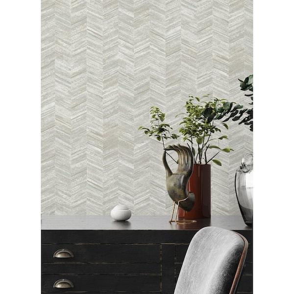 Tatlin Grey Chevron Matte Non-Pasted Non-Woven Wallpaper Sample