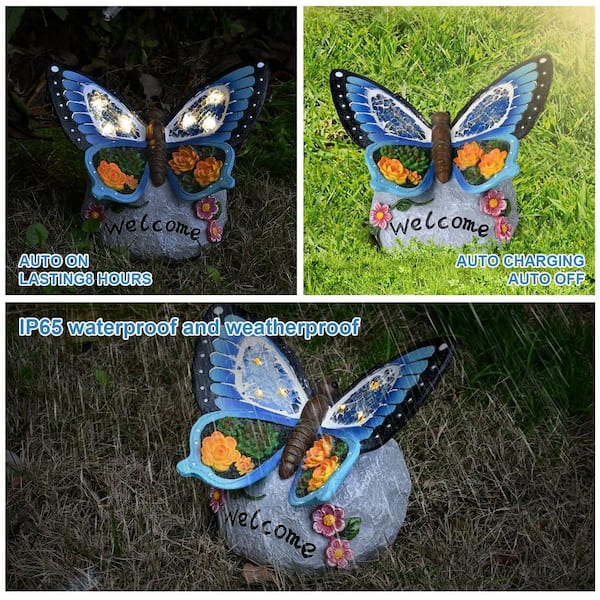 Phewnyzo ‎7. 7in. x 5.9 in. x 6.6 in. Garden Statue Solar