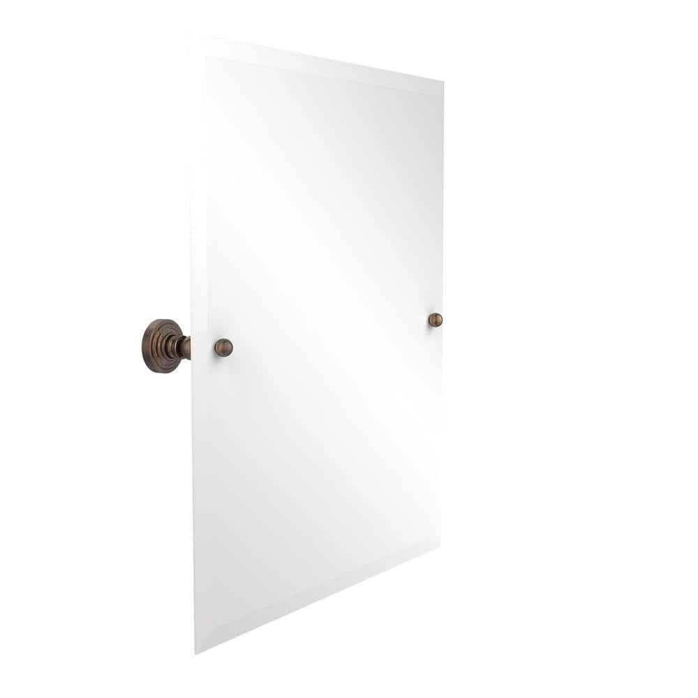 Allied Brass Waverly Place Collection 21 in. x 26 in. Frameless Rectangular Single Tilt Mirror