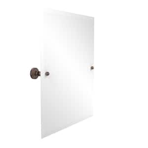 Waverly Place Collection 21 in. x 26 in. Frameless Rectangular Single Tilt Mirror with Beveled Edge in Venetian Bronze