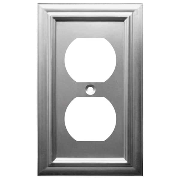 Continental 1 Gang Duplex Metal Wall Plate - Satin Nickel