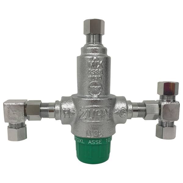 Zurn 3/8 in. LeadFree AquaGard Thermostatic Mixing Valve with 4 Port38ZW3870XLT4P The