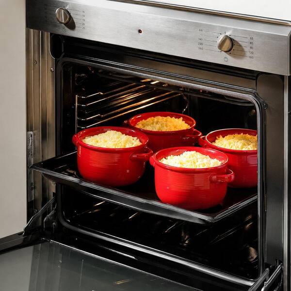 KHKFY 28 oz Lead-Free Ceramic French Onion Soup Crocks with Two