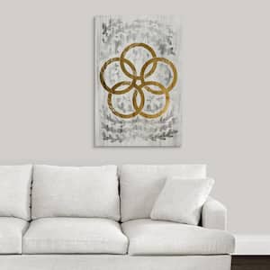 GreatBigCanvas Five Golden Rings - Gold Leaf Holiday by Inner