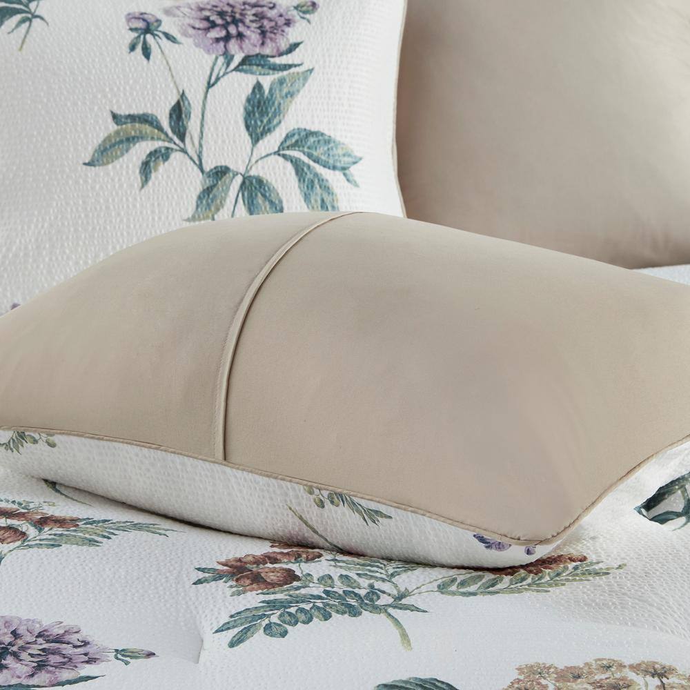 Blush Floral 7-Piece Microfiber King Bedspread Set