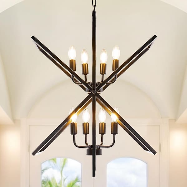 Magic Home Rotalable 8-Light Vintage Black Modern Industrial Semi