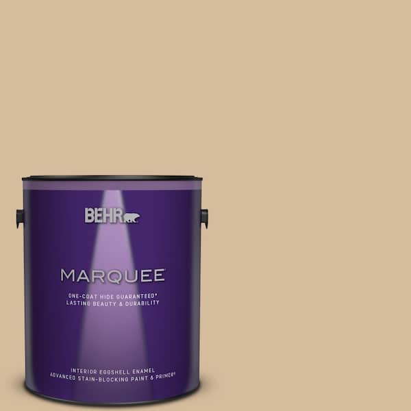 BEHR MARQUEE 1 gal. #T18-06 Kombucha Eggshell Enamel Interior Paint & Primer