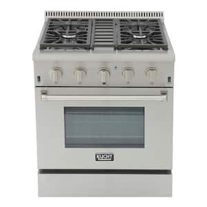 Pro-Style 30 in. 4.2 cu. ft. Natural Gas Range with Sealed Burners and Convection Oven in Stainless Steel