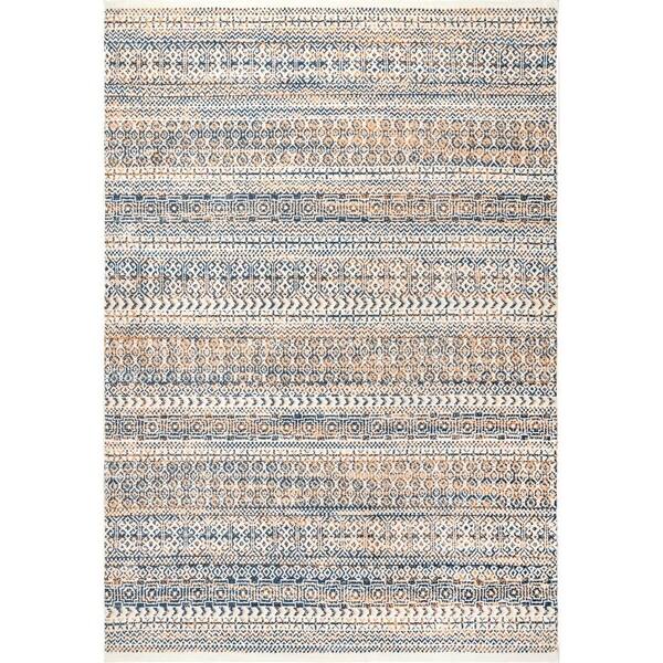 nuLOOM Lily Transitional Stripes Tribal Beige 9 ft. x 12 ft. Indoor