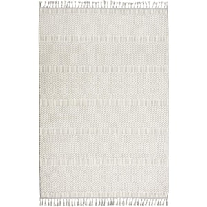 Paxton Grey/Ivory 4 ft. x 6 ft. Geometric Contemporary Area Rug
