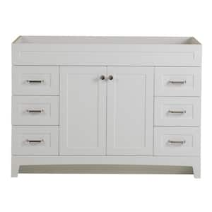 Thornbriar 48 in. W x 22 in. D x 34 in. H Bath Vanity Cabinet without Top in Polar White