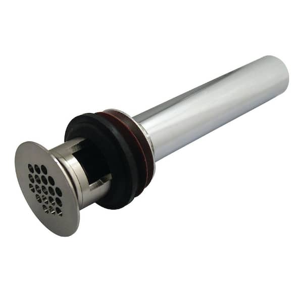 Kingston Brass Trimscape 17-Gauge Grid Bathroom Sink Drain in Brushed Nickel with Overflow