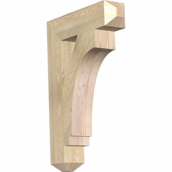 Ekena Millwork 6 in. x 38 in. x 26 in. Douglas Fir Imperial Craftsman Rough Sawn Bracket