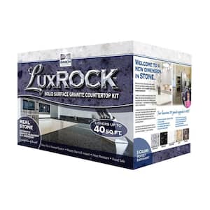 Lux Rock Solid Surface Granite Countertop Kit - 40 sq. ft. - Carrara