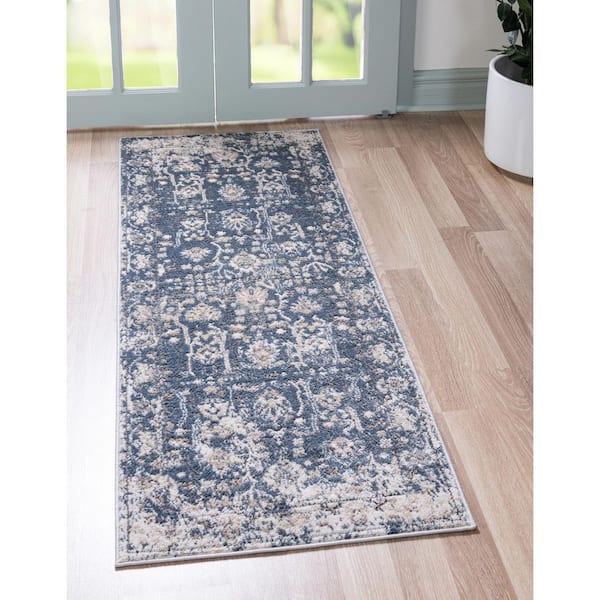 Portland Central Blue 2 ft. 2 in. x 8 ft. Runner Rug