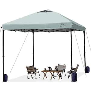 10 ft. x 10 ft. Pop Up Commercial Canopy Tent - Portable Outdoor Shade with Adjustable Legs, Air Vent, Carry Bag (Green)
