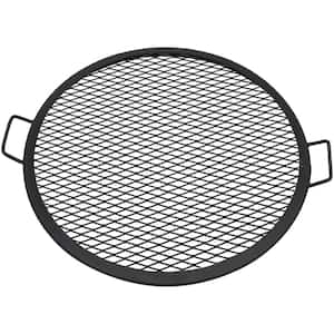 24 in. X-Marks Round Steel Fire Pit Cooking Grill Grate