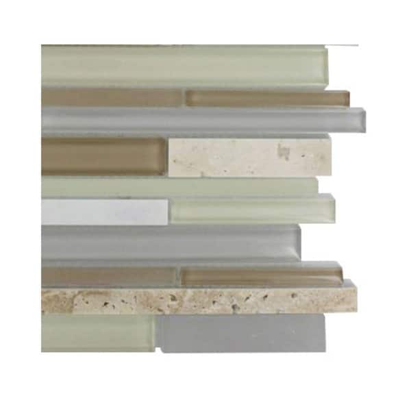 Ivy Hill Tile Cleveland Bainbridge Random Brick 3 in. x 6 in. x 8 mm Mixed Materials Mosaic Floor and Wall Tile Sample