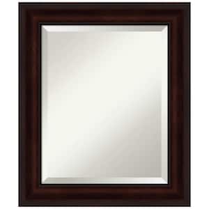 Medium Rectangle Coffee Bean Brown Beveled Glass Casual Mirror (25.25 in. H x 21.25 in. W)