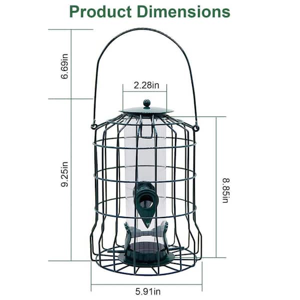 豚bird ITOPFOX Long Lasting Brown Wood Hanging Wild Bird Seed