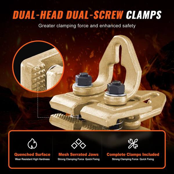 2-Way Frame Puller 5 Ton - Self-Tightening Auto Body Clamp For Straight & Top Pull Repairs