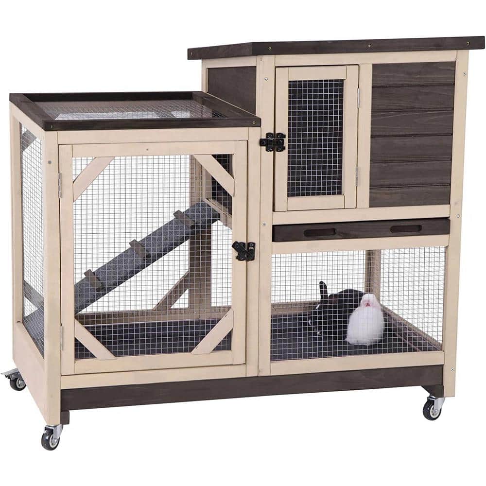 Large Indoor Rabbit Hutch with Pull out Tray (No Wire Mesh on the Tray) price history on PriceWatchPro