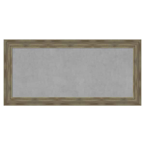 Amanti Art Alexandria Greywash 54 in. x 26 in. Framed Magnetic Board