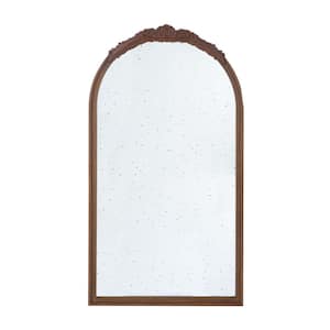 2 in. W x 41.9 in. H Wooden Frame Brown Wall Mirror