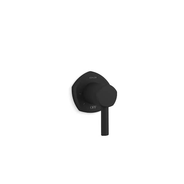KOHLER Occasion Lever 1-Handle Tub and Shower Faucet Trim in Matte Black with Volume Control