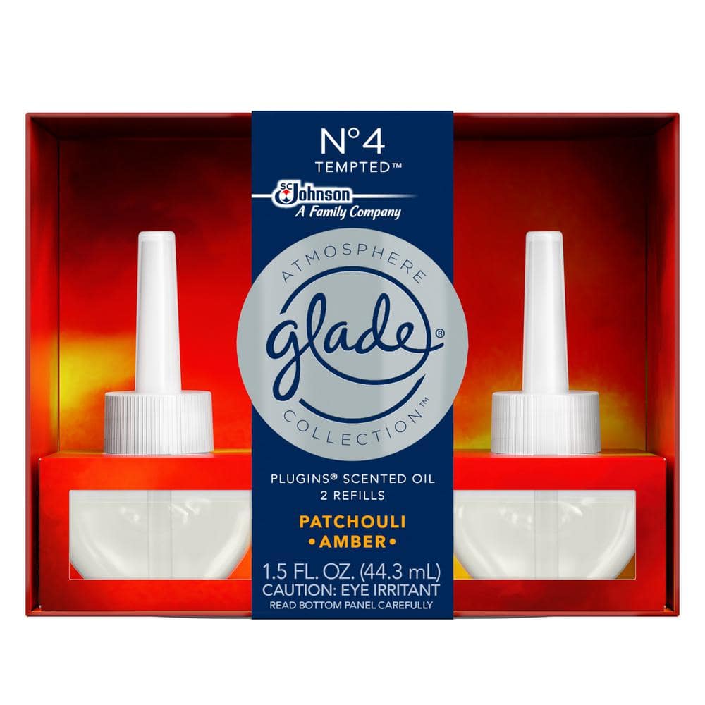 glade plug in patchouli amber