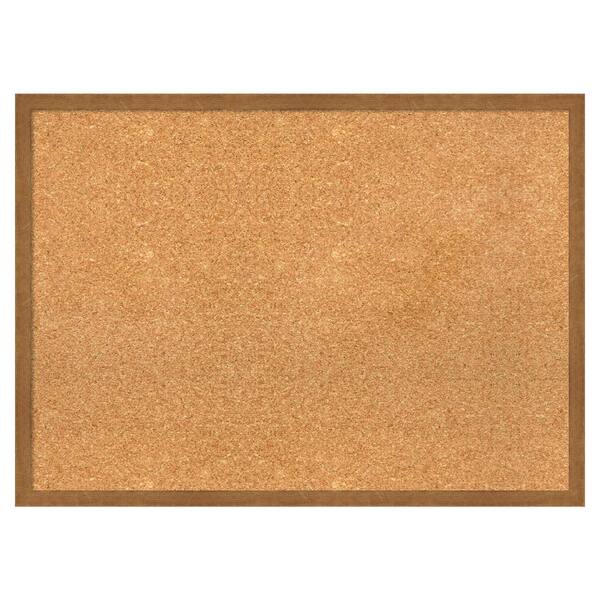 Amanti Art Carlisle Blonde Narrow Wood Framed Natural Corkboard 29 in ...