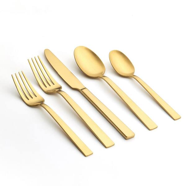 Ornative Tableware Emma 20-Piece Gold 18/0 Stainless Steel Flatware Set (Service for 4)