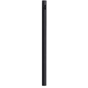 7 ft. Black Outdoor Direct Burial Lamp Post with Convenience Outlet fits 3 in. Post Top Fixtures