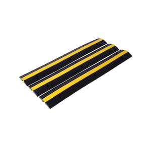 Cable Protector Ramp Rubber Speed Bumps 2-Pack of 1 Channel 6600 lbs. Load Capacity with 12 Bolts Spike 1 Channel 3-Pack