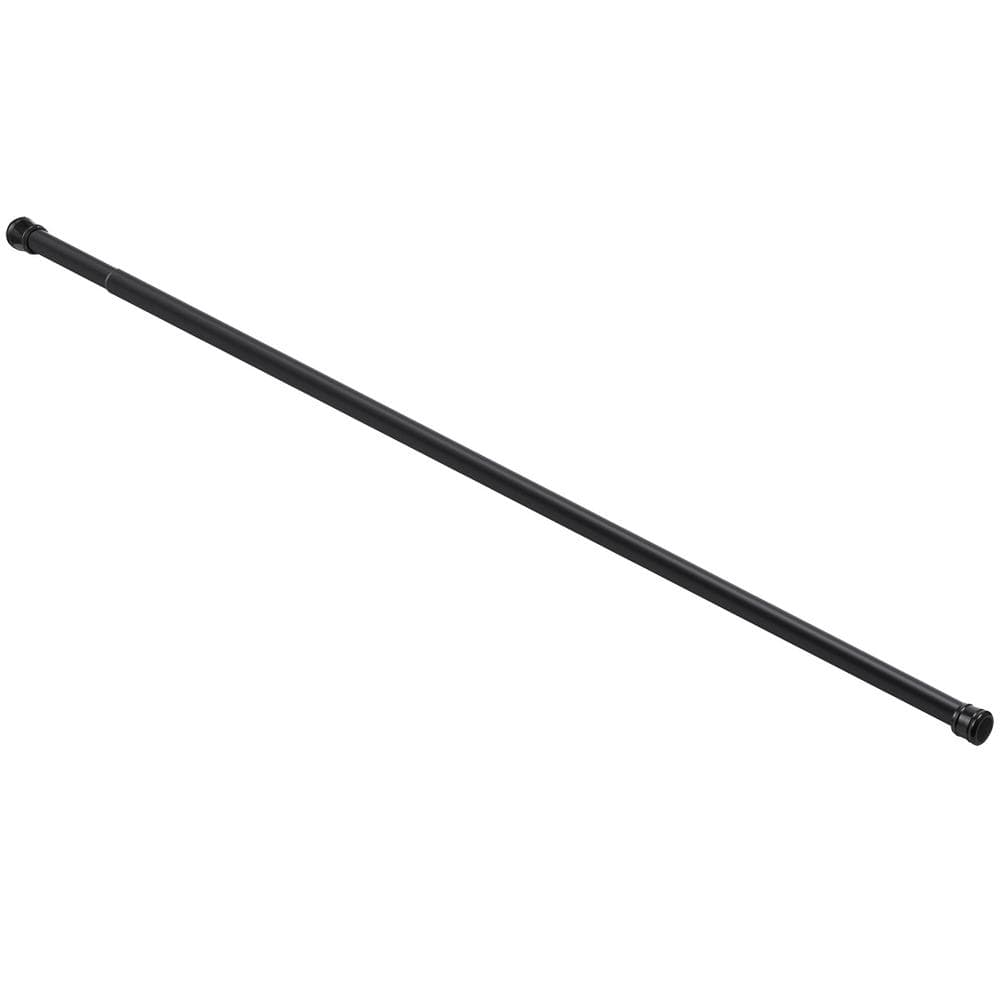 Matte Black Adjustable Steel Tension Shower Rod, 36 to 63 Inches