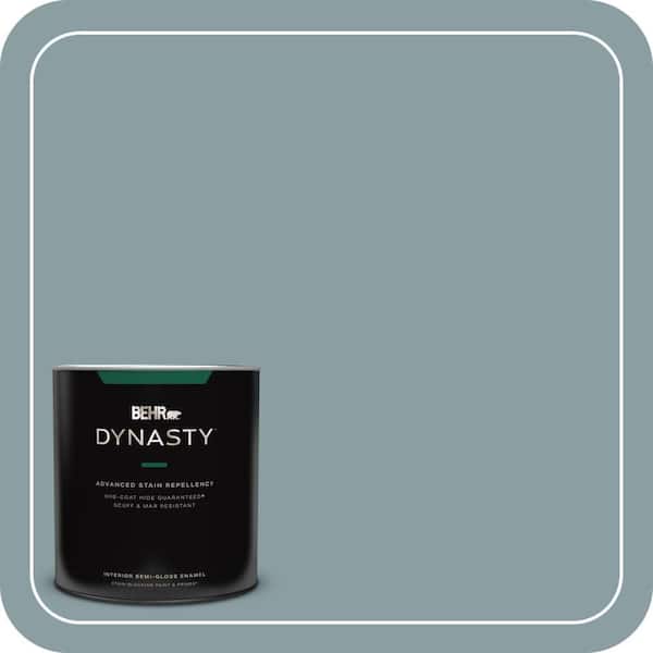 BEHR DYNASTY 1 qt. #ECC-65-3 Teal Wave Semi-Gloss Enamel Interior Stain-Blocking Paint and Primer
