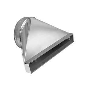 Range Hood Duct 8 in. x 19 in. x 2 in. Rectangular to Round Transition for Lift Downdraft